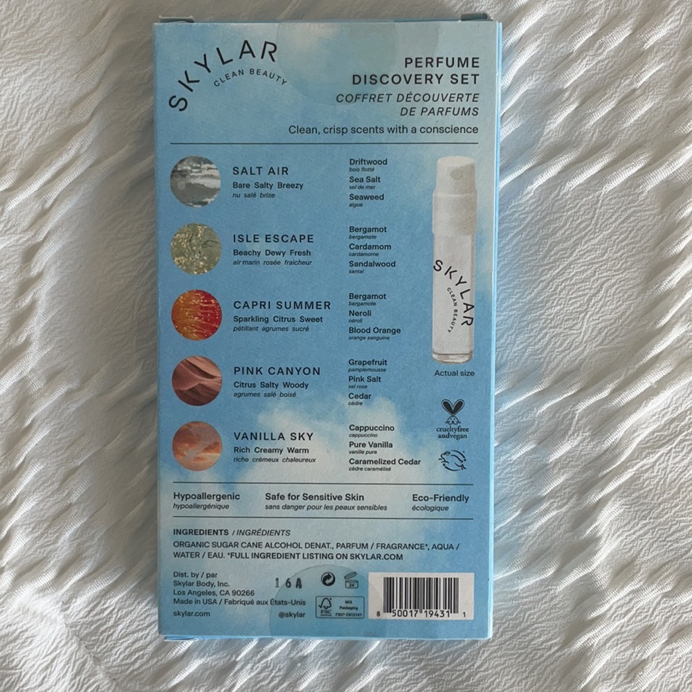 Skylar Perfume Discovery Set / New